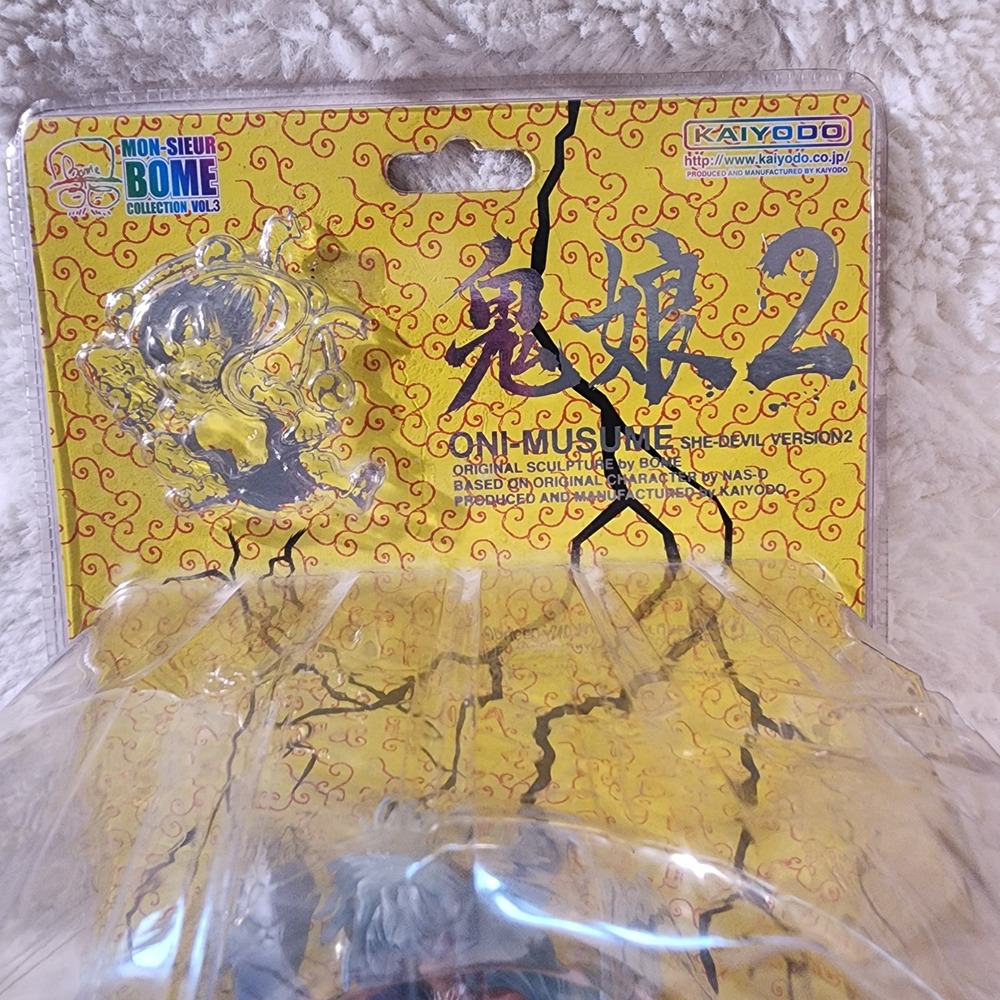 Kaiyodo Oni-Musume She-Devil Blue Version 2 Mon-Sieur Bome Collection Vol 3 Box - Picture 2 of 9